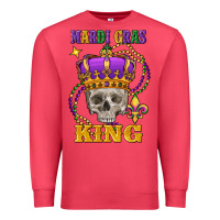 Cardinal skull mardi gras king Premium Sweatshirt - FaDigitalArtStudio
