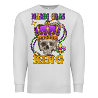Dove Grey skull mardi gras king Premium Sweatshirt - FaDigitalArtStudio