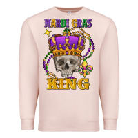 Pale Pink skull mardi gras king Premium Sweatshirt - FaDigitalArtStudio
