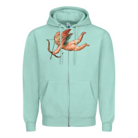 Seafoam cupid olivia Zipper Hoodie - OliviaCreatesArt