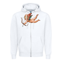 White cupid olivia Zipper Hoodie - OliviaCreatesArt