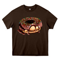 Chocolate Brown chocolate donut with candies Heavy Core Tee - AdoDesignShop
