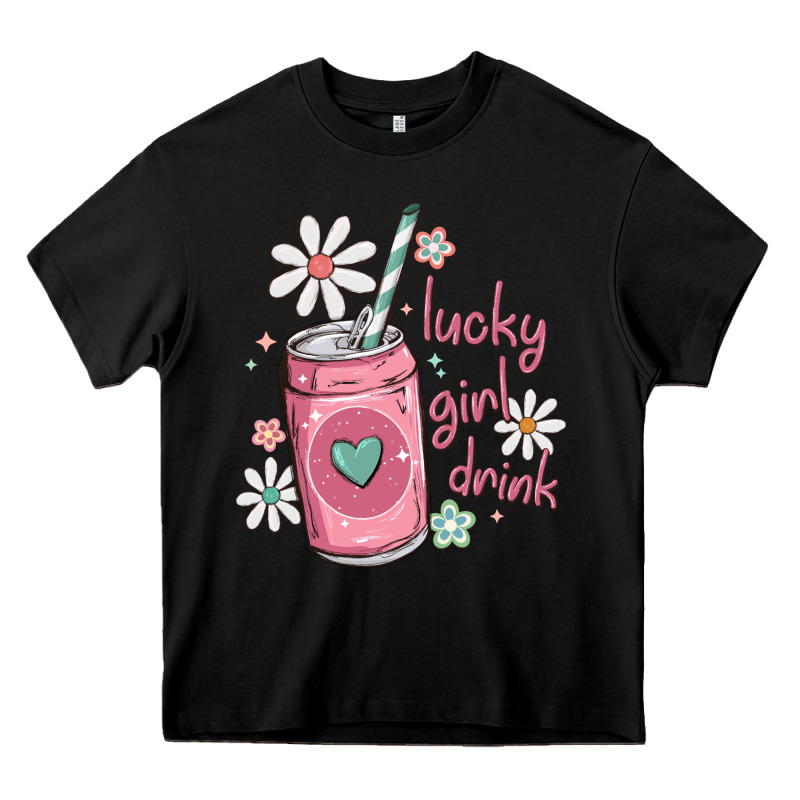 Lucky Girl Drink Heavy Core Tee by MaliasSmallBusiness | Teevron