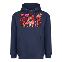 Navy one loved mini Heavyweight Hoodie - FaDigitalArtStudio
