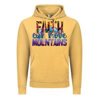 Vintage Mustard Faith Can Move Mountains Vintage Hoodie - LillyAllenDesigns