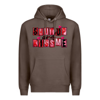 Coffee Shut up and kiss me Premium Hoodie - FaDigitalArtStudio