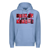Colony Blue Shut up and kiss me Premium Hoodie - FaDigitalArtStudio