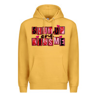 Mustard Shut up and kiss me Premium Hoodie - FaDigitalArtStudio