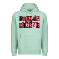 Seafoam Shut up and kiss me Premium Hoodie - FaDigitalArtStudio