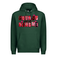 Sports Green Shut up and kiss me Premium Hoodie - FaDigitalArtStudio