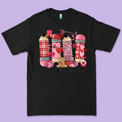 Valentines Day Teacher Life Premium Tee Designed By Maliassmallbusiness