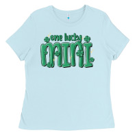 Baby Blue one lucky mini Ladies Tee - MaliasSmallBusiness