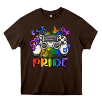 Chocolate Brown gaymer pride Heavy Core Tee - MaliasSmallBusiness