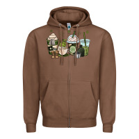 Chestnut us army coffee cups Zipper Hoodie - OliviaCreatesArt