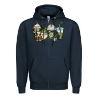 Navy us army coffee cups Zipper Hoodie - OliviaCreatesArt