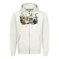Oatmeal Heather us army coffee cups Zipper Hoodie - OliviaCreatesArt
