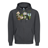Smoke us army coffee cups Zipper Hoodie - OliviaCreatesArt