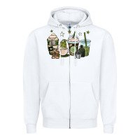 White us army coffee cups Zipper Hoodie - OliviaCreatesArt