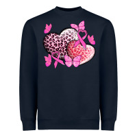 Navy Cancer hearts Cancer Awaneress Heavyweight Sweatshirt - HowdyJamesFarm