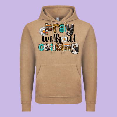 Pray Without Ceasing Vintage Hoodie Designed By Lillyallendesigns