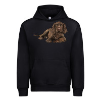 Black Sussex Spaniels llustrations Urban Hoodie - LillyAllenDesigns