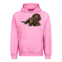 Fuchsia Pink Sussex Spaniels llustrations Urban Hoodie - LillyAllenDesigns