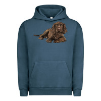 Pigment Midnight Navy Sussex Spaniels llustrations Urban Hoodie - LillyAllenDesigns