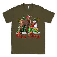 Army Green happy holidays baby deer Classic Tee - LillyAllenDesigns