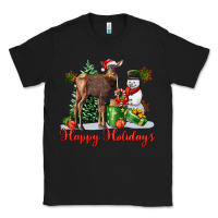 Black happy holidays baby deer Classic Tee - LillyAllenDesigns
