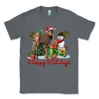 Charcoal Heather happy holidays baby deer Classic Tee - LillyAllenDesigns