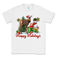 White happy holidays baby deer Classic Tee - LillyAllenDesigns
