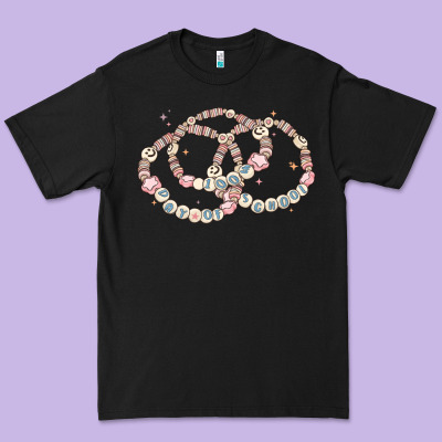100 Days Of School Friendship Bracelet Premium Tee Designed By Maliassmallbusiness