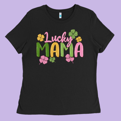 Lucky Mama Ladies Tee Designed By Maliassmallbusiness
