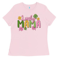 Bubblegum Pink lucky mama Ladies Tee - MaliasSmallBusiness
