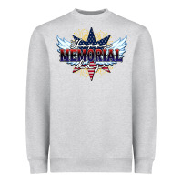 Heather Grey happy memorial day Heavyweight Sweatshirt - HowdyJamesFarm