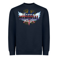 Navy happy memorial day Heavyweight Sweatshirt - HowdyJamesFarm