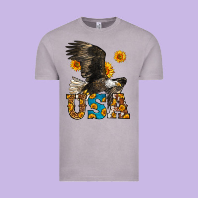 Western Usa Eagle 4th Of July Vintage Tee Designed By Lillyallendesigns