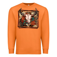 Carrot Western Bull Skull Premium Sweatshirt - FaDigitalArtStudio