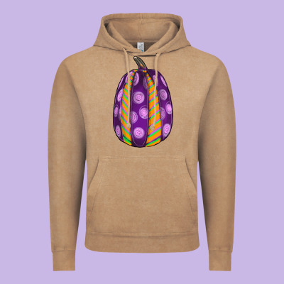 Watercolor Halloween Pumpkin Vintage Hoodie Designed By Ranaportraitstore