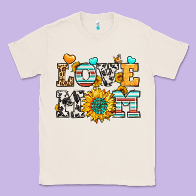 Love Mom Classic Tee Designed By Lillyallendesigns