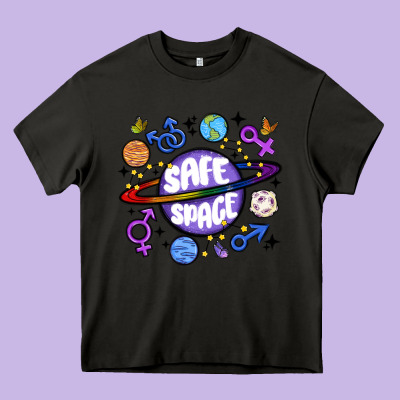 Safe Space Heavy Core Tee Designed By Maliassmallbusiness