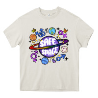 Cream safe space Heavy Core Tee - MaliasSmallBusiness