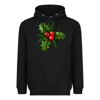 Black Mistletoe Heavyweight Hoodie - BundleAndBundleShop
