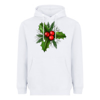 White Mistletoe Heavyweight Hoodie - BundleAndBundleShop