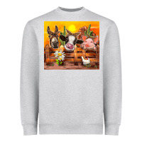 Heather Grey farm animal Heavyweight Sweatshirt - TumblerDesignByShophia