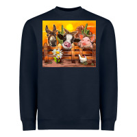 Navy farm animal Heavyweight Sweatshirt - TumblerDesignByShophia