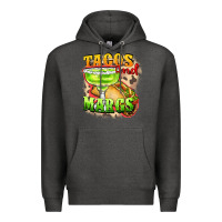 Charcoal Heather Tacos and margs Premium Hoodie - FaDigitalArtStudio