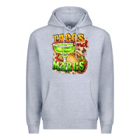 Heather Grey Tacos and margs Premium Hoodie - FaDigitalArtStudio