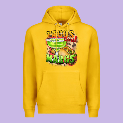 Tacos And Margs Premium Hoodie Designed By Fadigitalartstudio