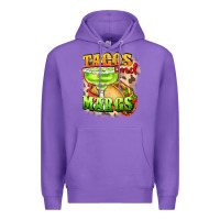 Purple Tacos and margs Premium Hoodie - FaDigitalArtStudio